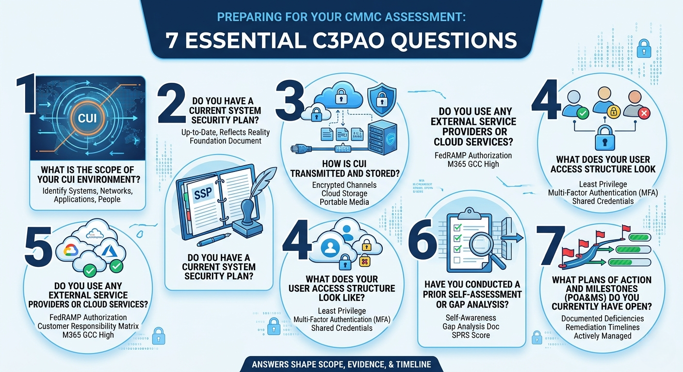 7 Questions a C3PAO Will Ask You First