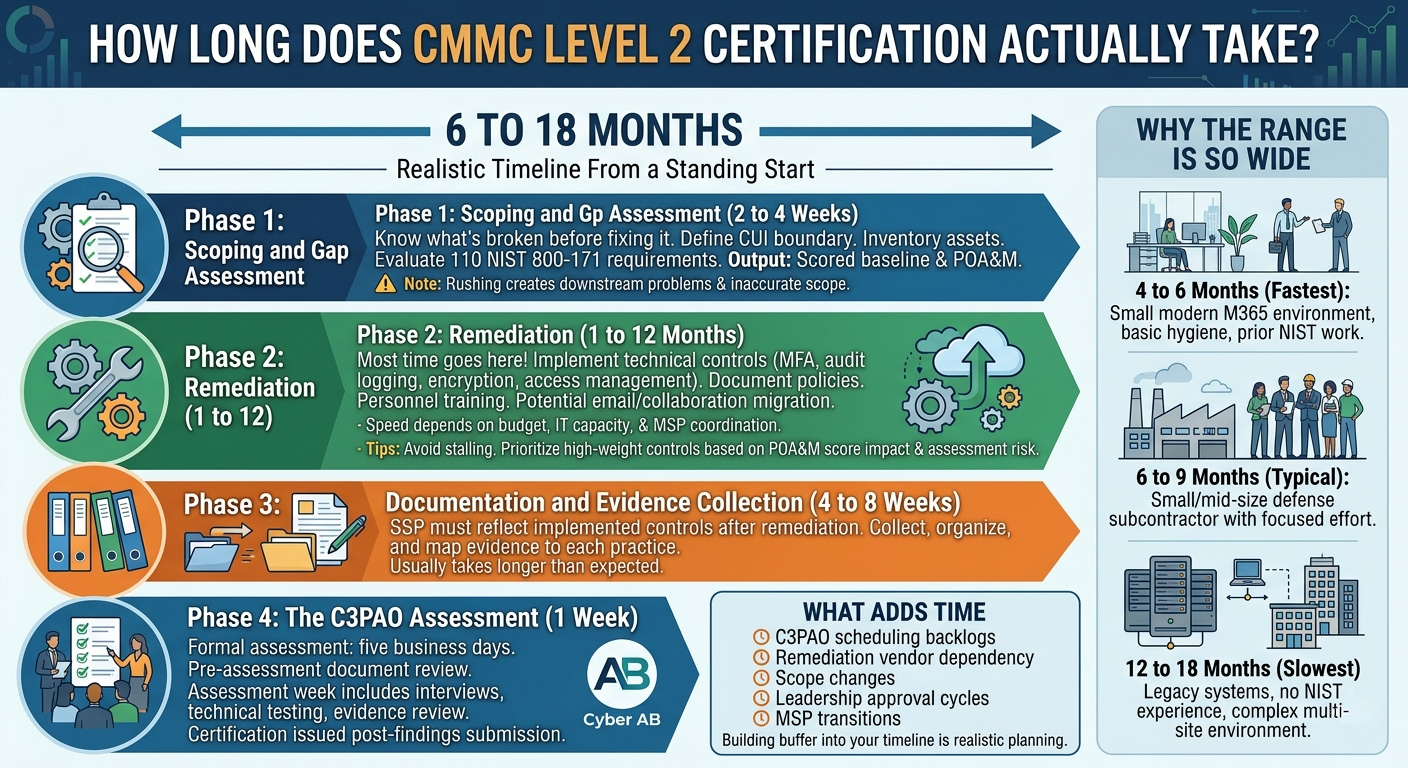 How Long Does CMMC Level 2 Certification Actually Take