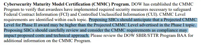 CMMC Is Now in the SBIR/STTR Solicitation. Here’s What That Actually Means.