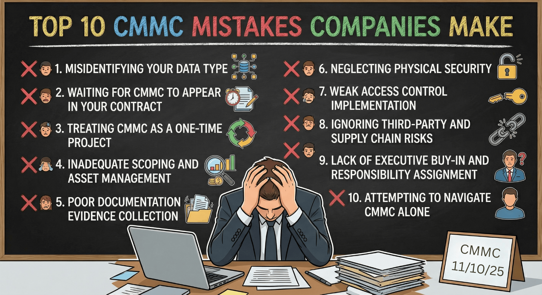 The Top 10 Mistakes Companies Make with CMMC